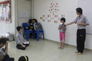 Having our very first dinner at Thailand, with the Asoke villagers and students 1.jpg
