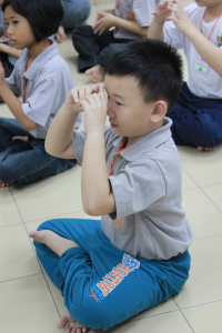 This is how we sleep at night - Umbrella mosquito net and a mat 6.jpg